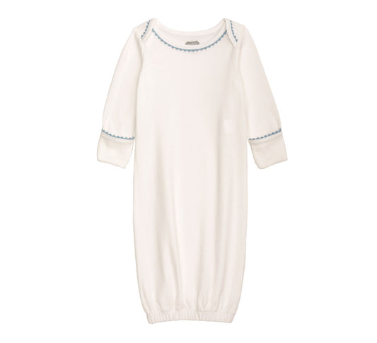 Blue Crochet Trim Gown