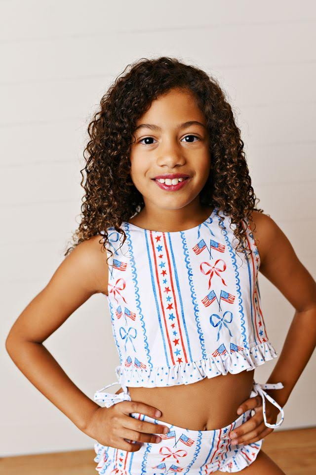 Star Spangled Bow Two-Piece Swimsuit