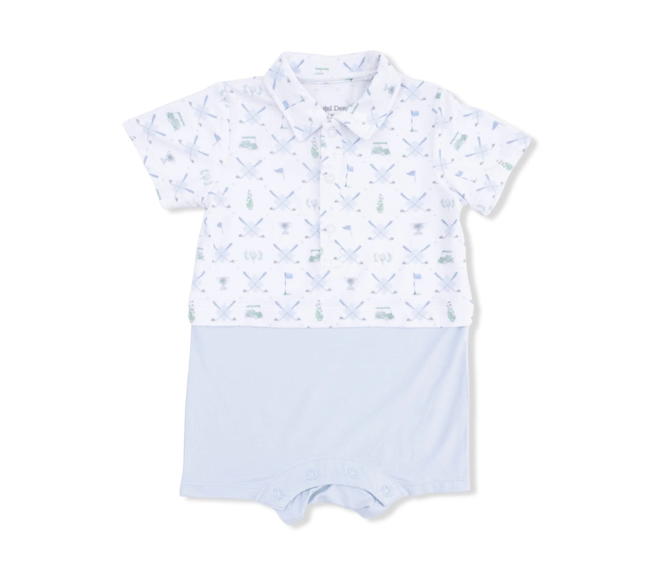 Golf Trellis Blue Short Playsuit