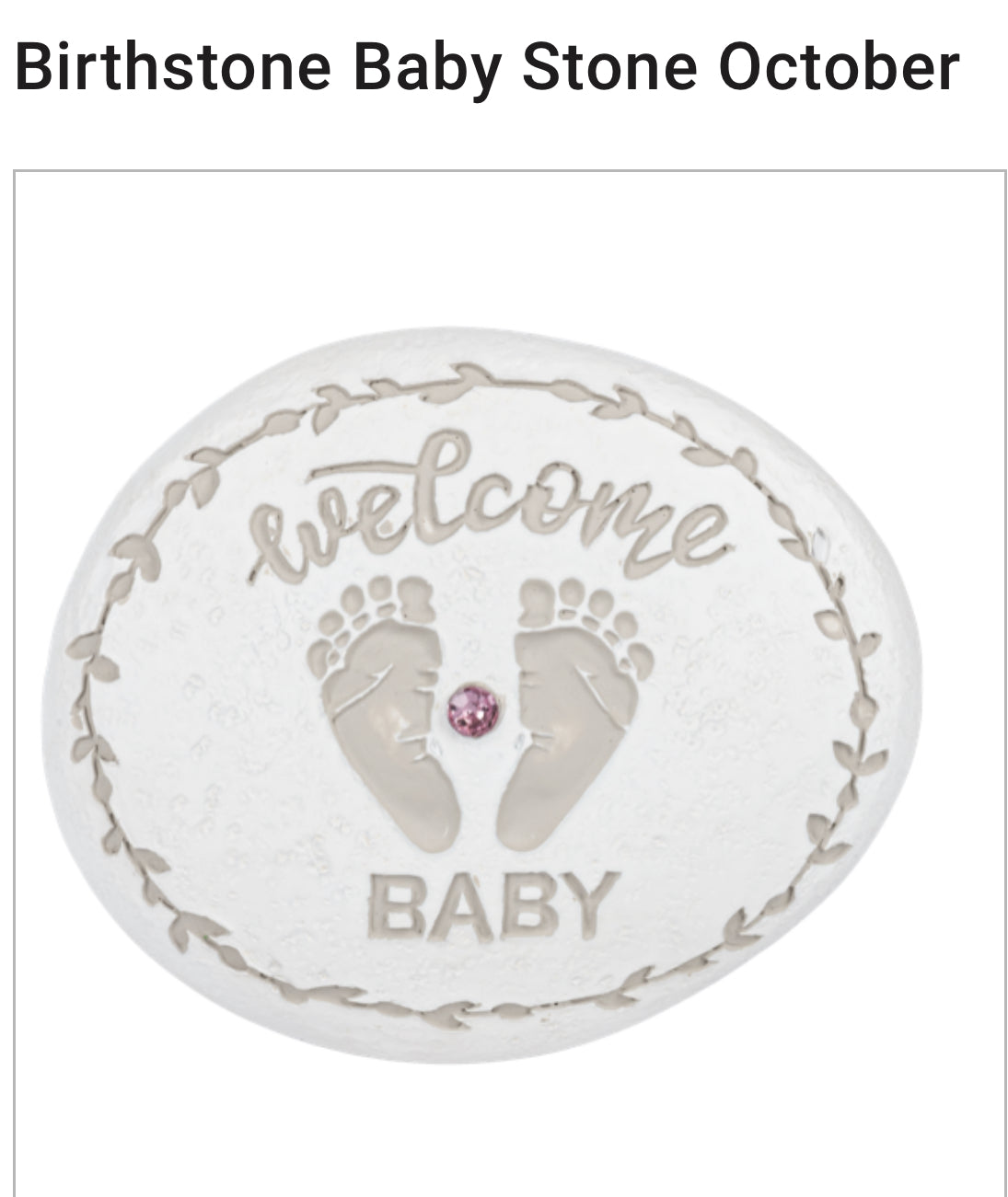 Sweet Baby Birthstone Keepsake