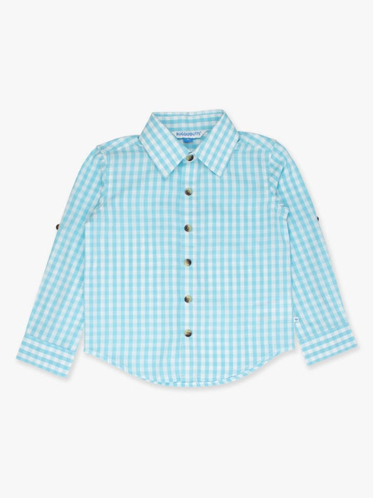 Classic Blue Breeze Gingham Ling Sleeve
