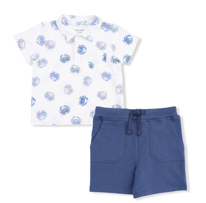 Blue Crabs-Polo with Everyday Short