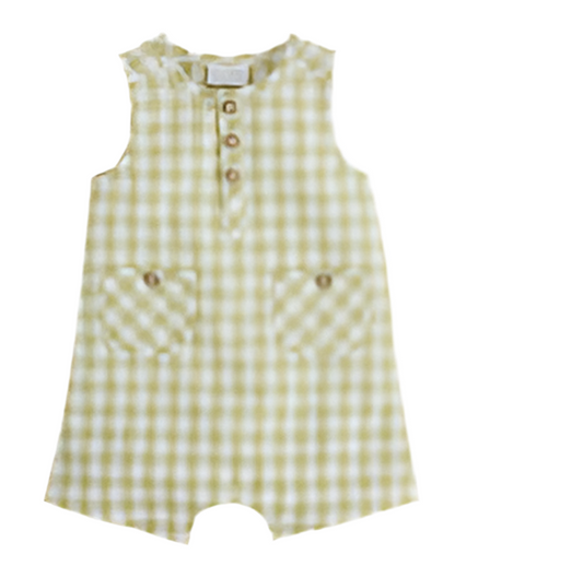 Green Gingham Shortall
