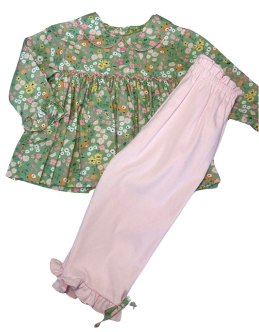 Pink Woodland Pants Set