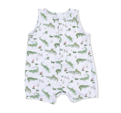 Crayon Alligators Sleeveless Shortie Romper