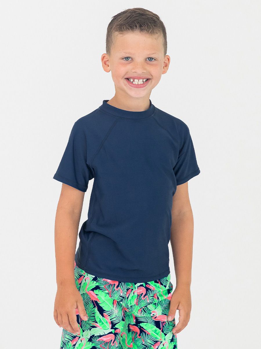 Navy Short Sleeve Rash Guard