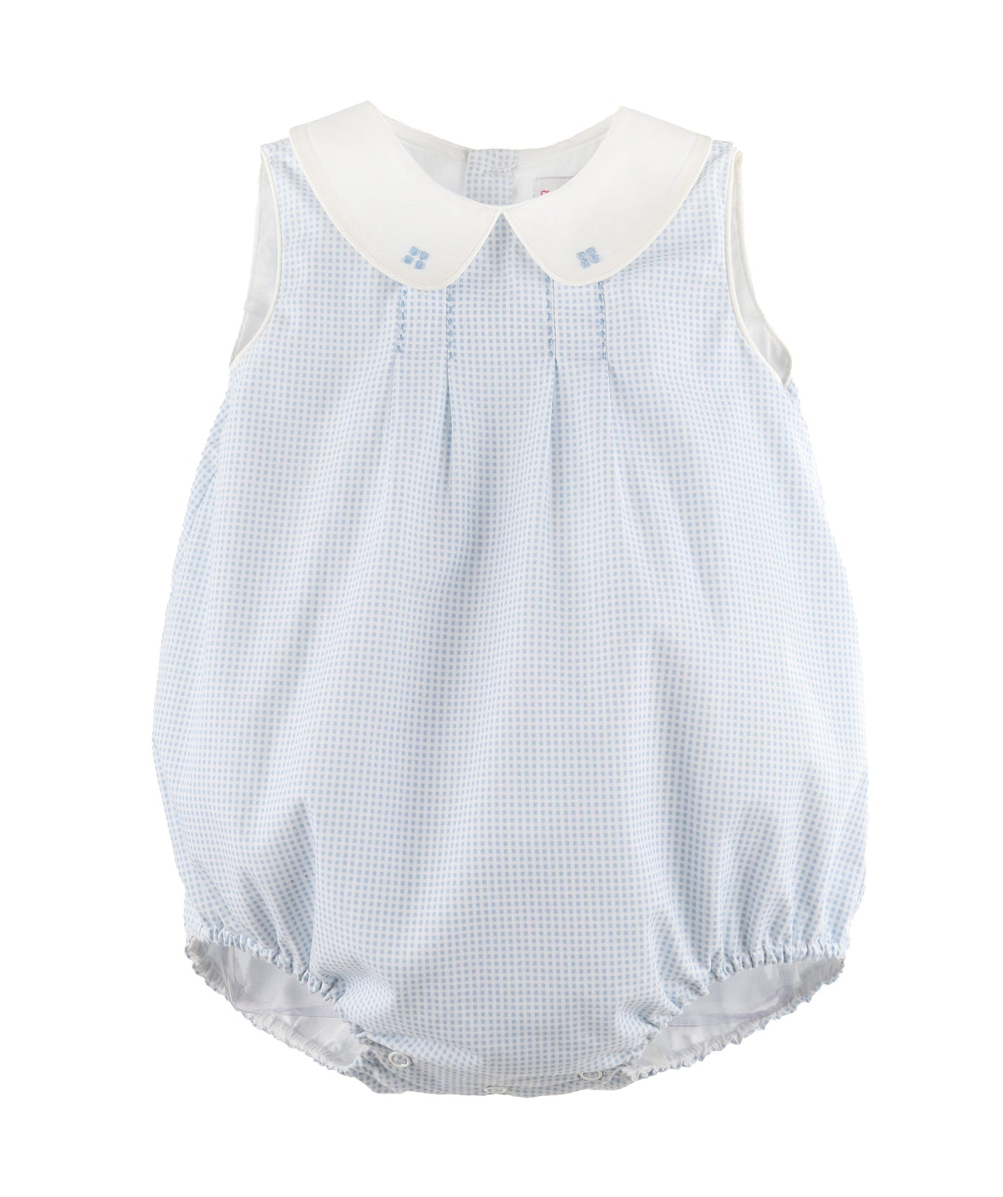 Blue Boys Bubble with Peter Pan Collar