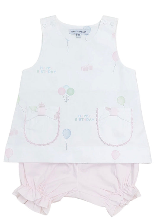 Sweet Dreams Happy Birthday Bloomer Set