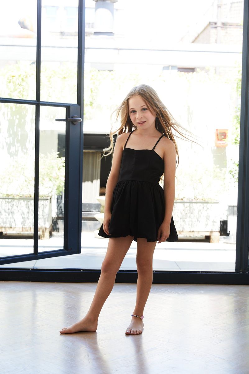 Bailey Black Satin Ballet Dress