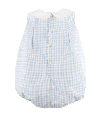 Blue Boys Bubble with Peter Pan Collar
