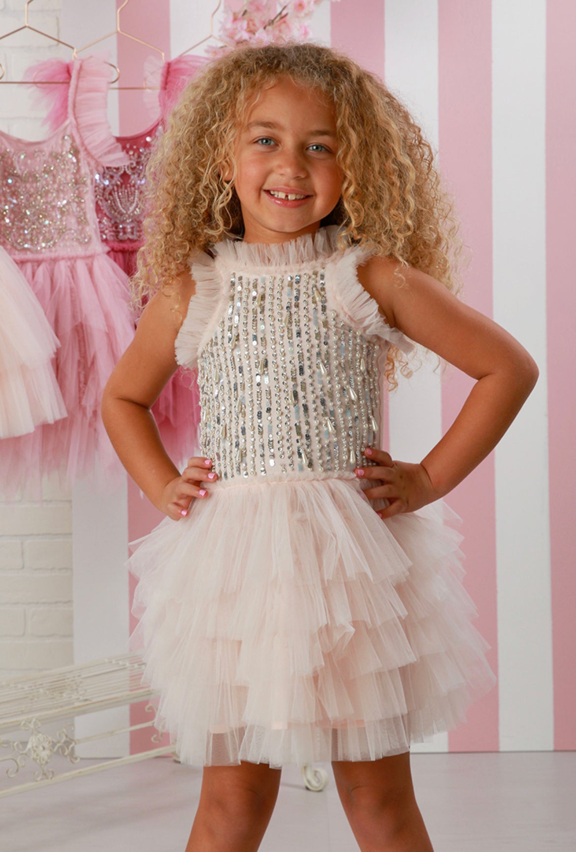 Studded Sparkle Alizee Tulle Dress