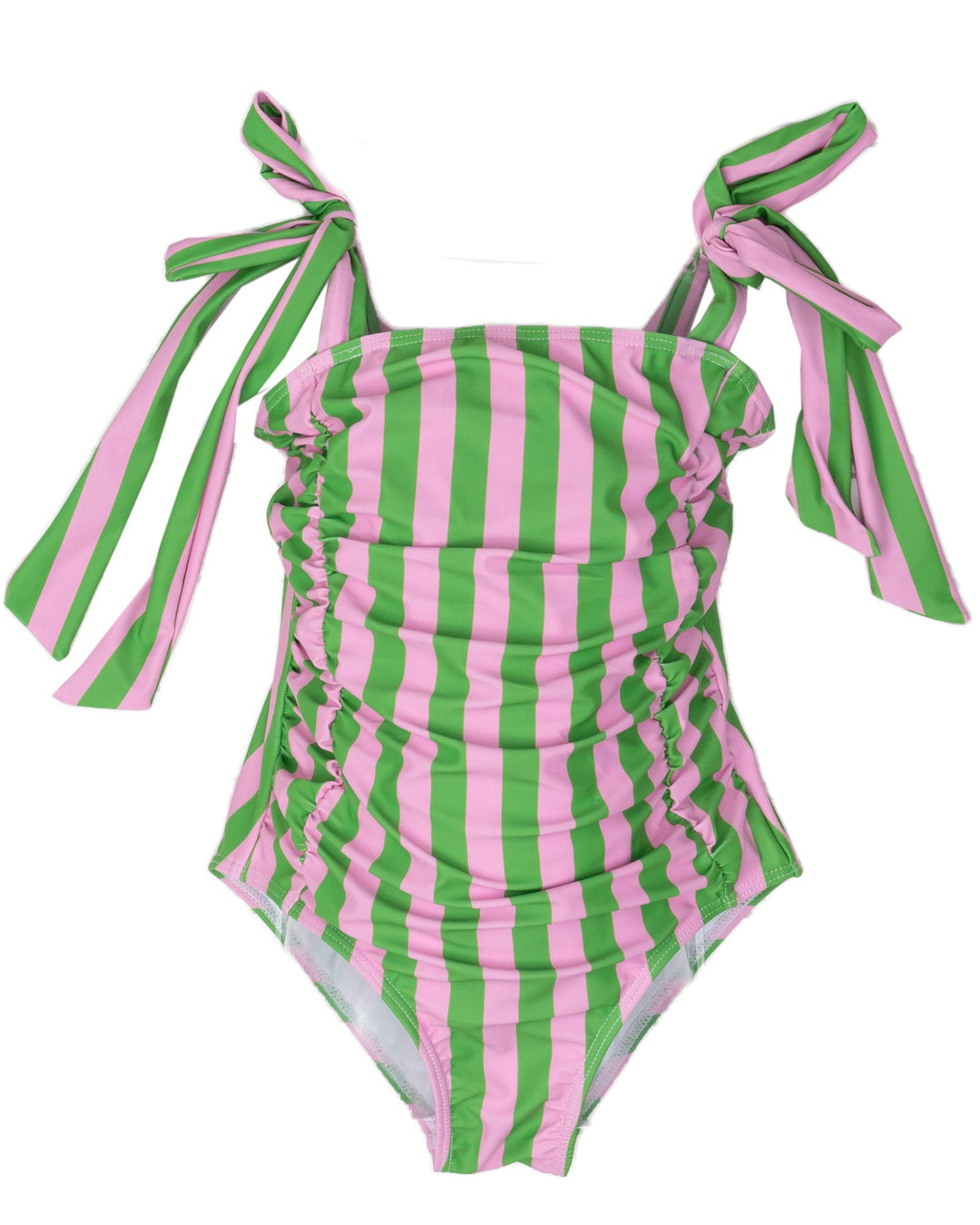 Sunnyside Pink And Green Stripe One Piece