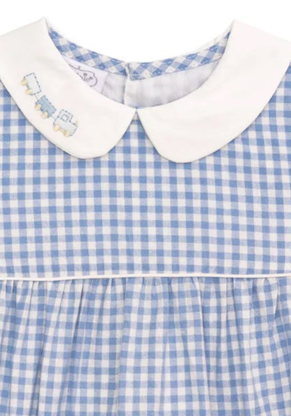 Train Layette Gingham Bubble