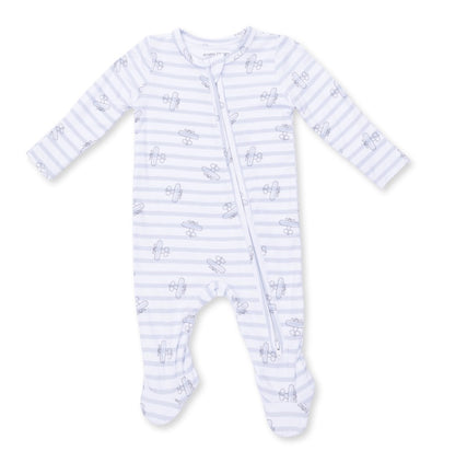 Airplane Stripe 2way Zipper Footie