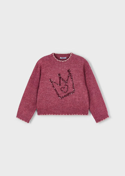 Sequin Crown Sweater