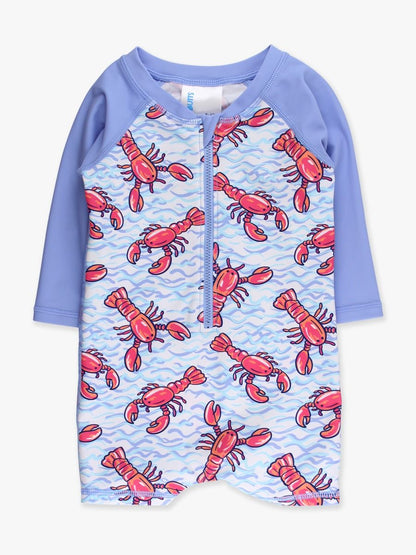 Boys Blue Lagoon Long Sleeve Rash Guard