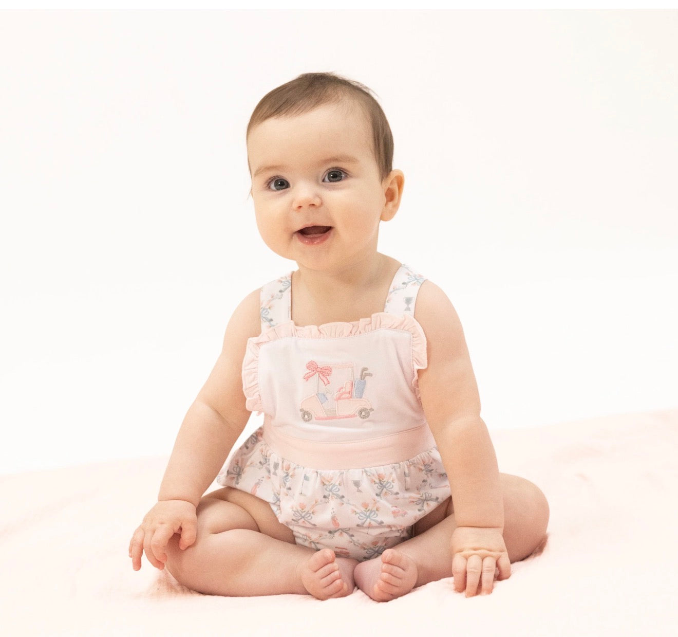 Golf Trellis Pink Ruffle Bubble