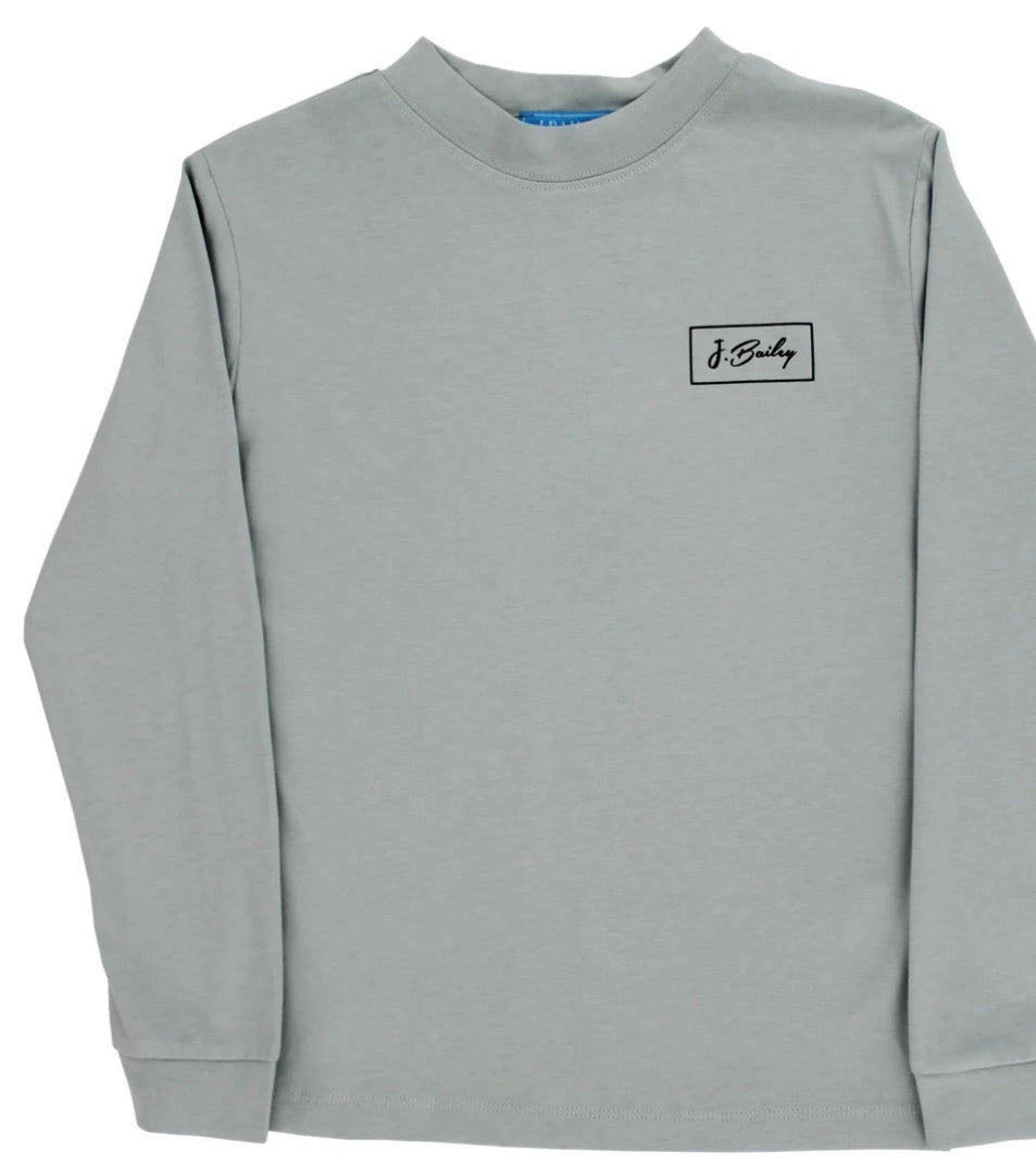 L/S Logo Tee, Jon Boat/Moss