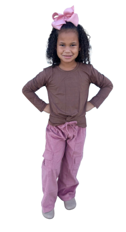 Brown Cocoa Long Sleeve Top