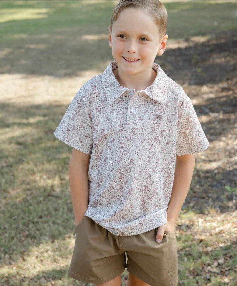 Turkey Print Performance Polo