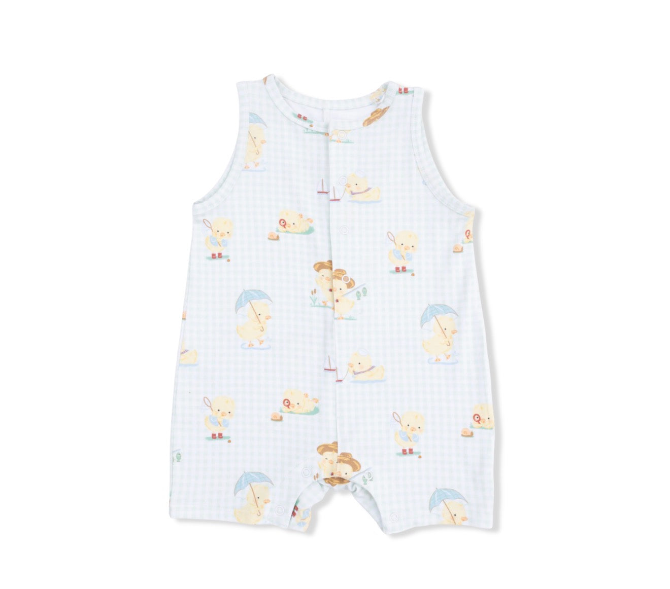 Vintage Spring Duckling Sleeveless Shortie Romper