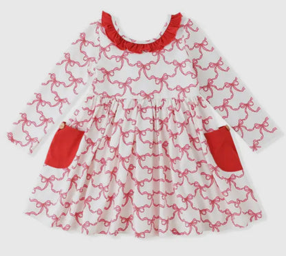 Swoon Baby Ribbon Cheer Pocket Twirl Dress