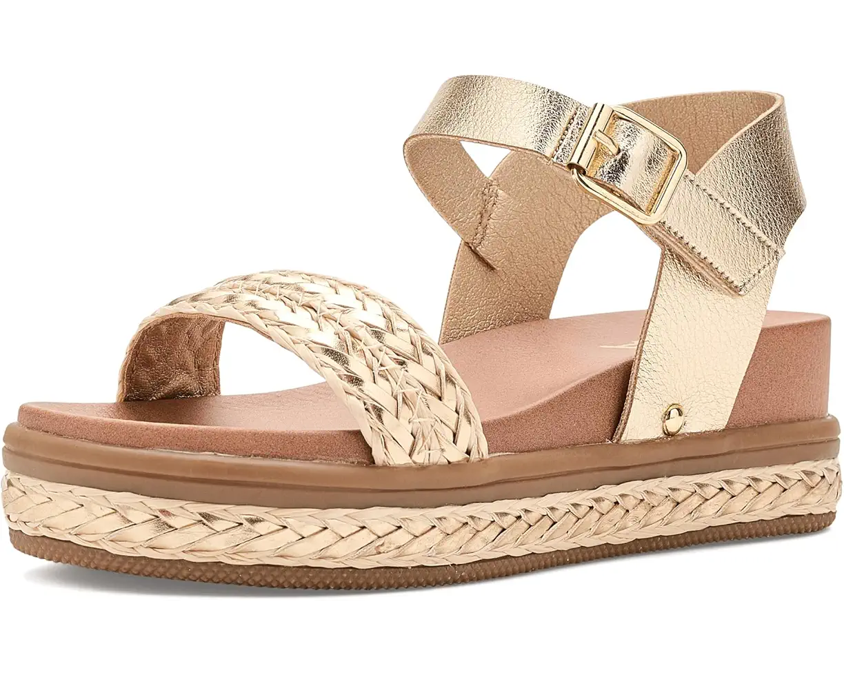 Buffy Gold Wedge Sandal