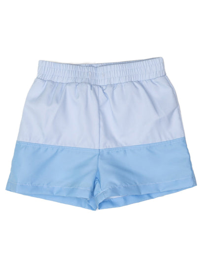Blue Boys Colorblock Swim Trunk
