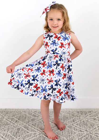 Stars + Bows Twirl Dress