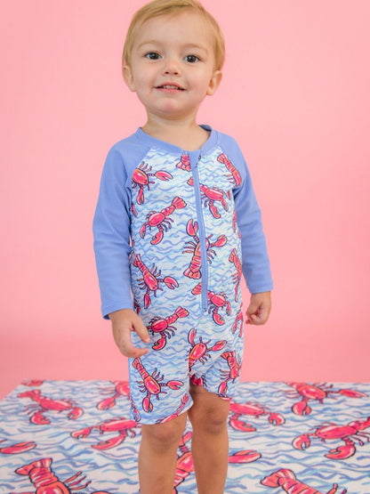 Boys Blue Lagoon Long Sleeve Rash Guard