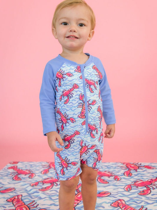 Boys Blue Lagoon Long Sleeve Rash Guard