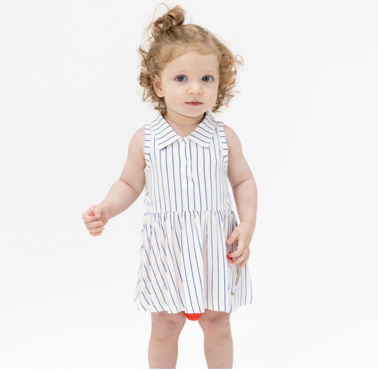 Baseball Stripe Polo Tennis Dress