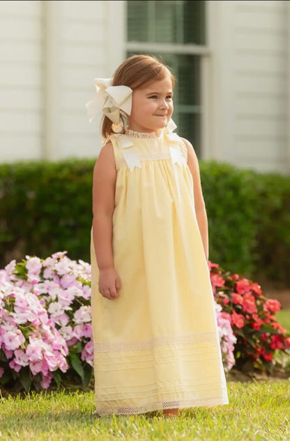 Cambridge Yellow Sleeveless Heirloom Dress