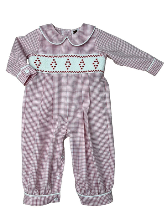 Red Windowpane Geo Bubble Longall