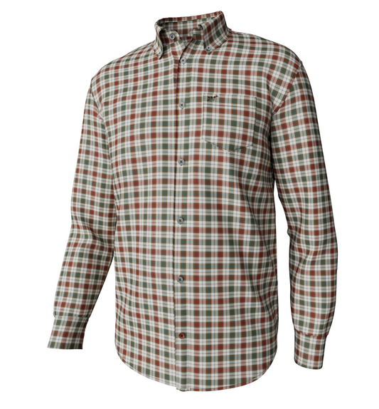Southern Point Festive Plaid Button Down
