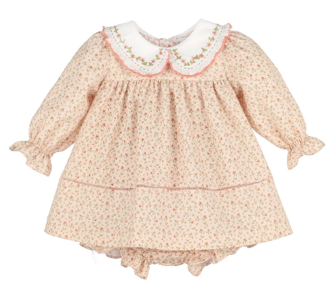 Floral Peter Pan Collar Dress + Bloomer