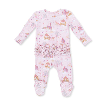 Princess Unicorn and Castles 2 Way Zipper Footie