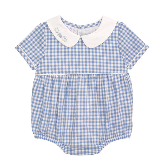 Train Layette Gingham Bubble