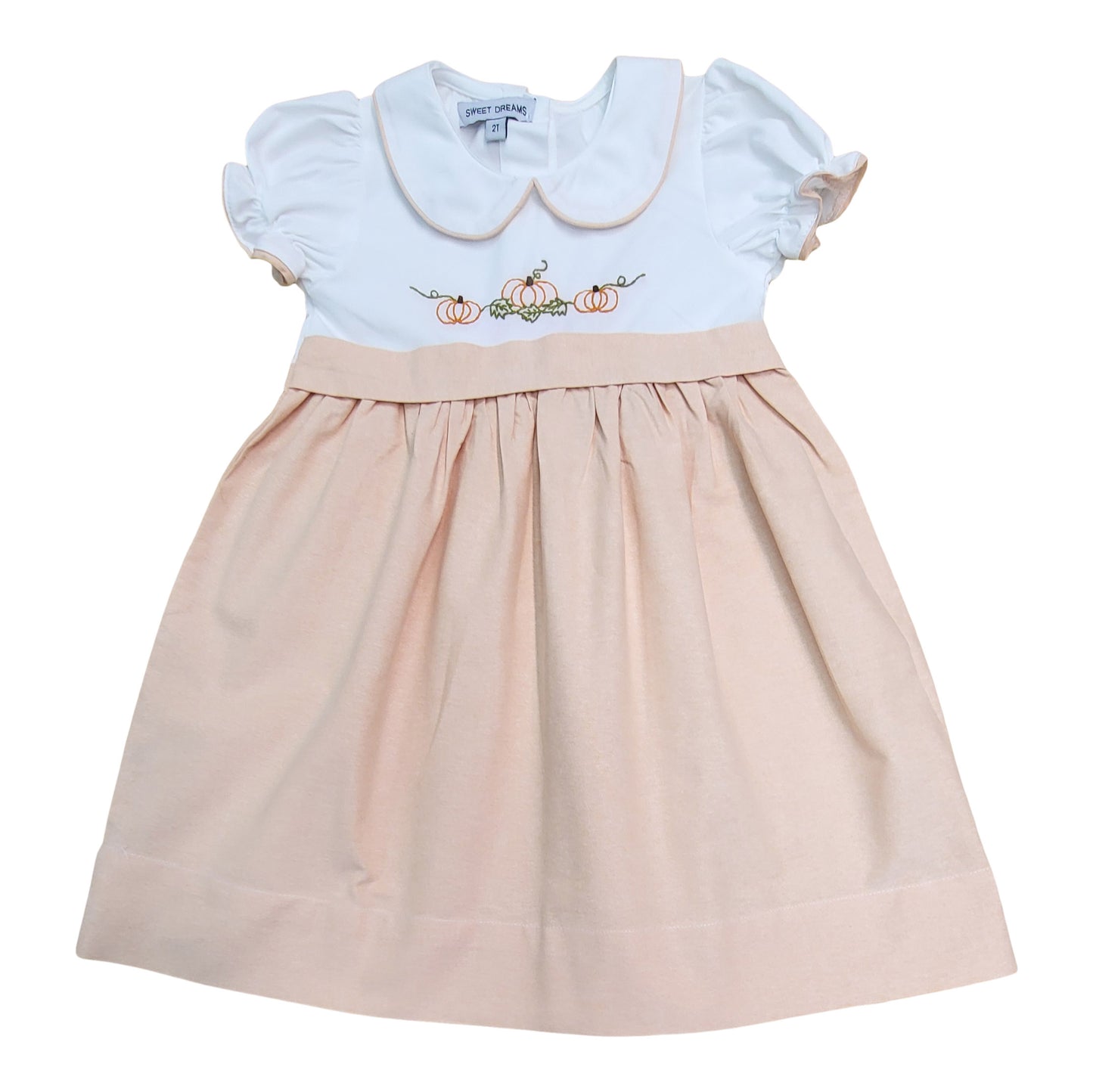 Pumpkin Embroidered Dress