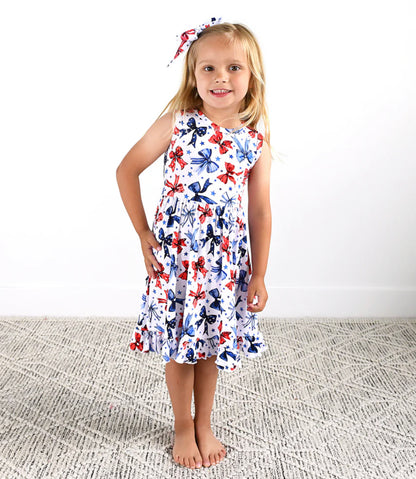 Stars + Bows Twirl Dress