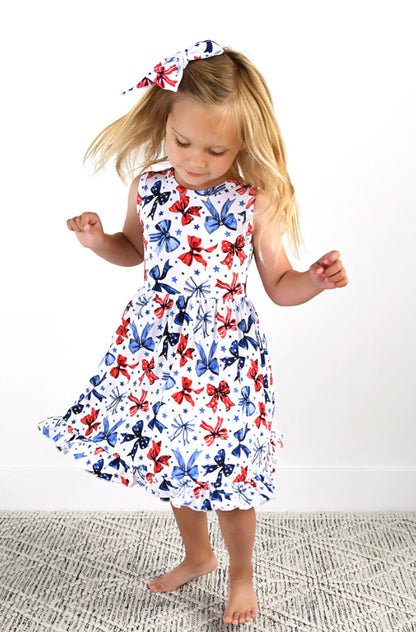 Stars + Bows Twirl Dress