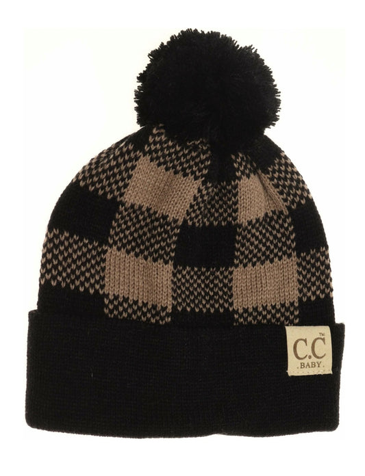 Baby Buffalo Plaid PomPom