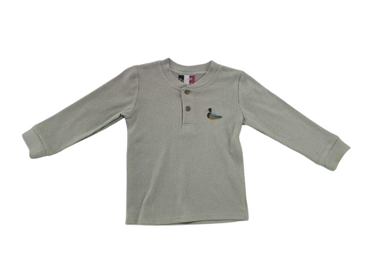 Mallard Duck Waffle Henley LS