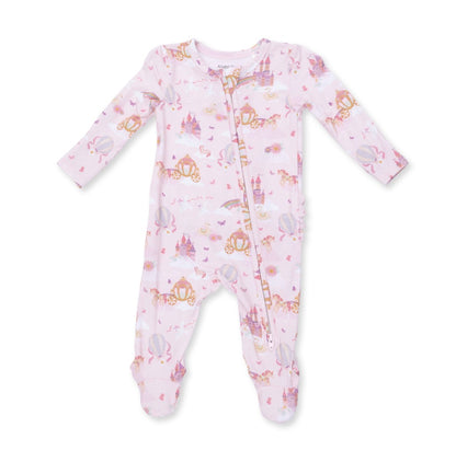 Princess Unicorn and Castles 2 Way Zipper Footie