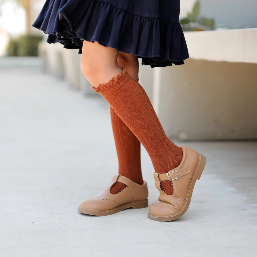 Fancy Lace Knee High Socks