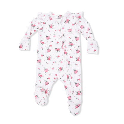Pink Rosettes Footie