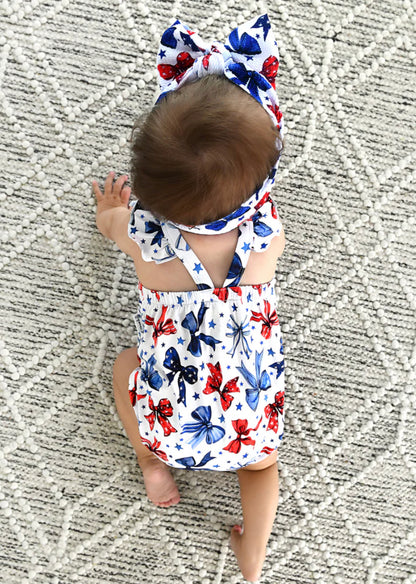 Stripes + Bows Button Bubble