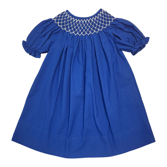 Catherine Royal Blue Smocked Dress