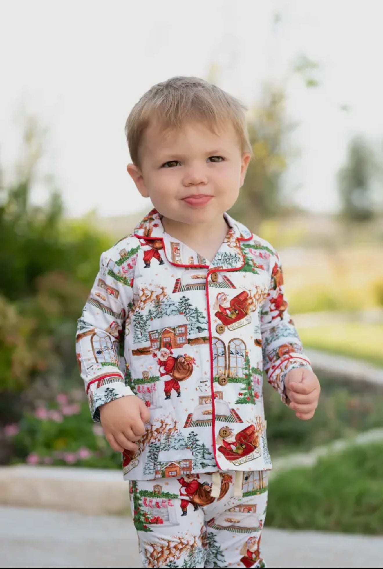 Night Before Christmas Traditional Bamboo Button Down PJ’s