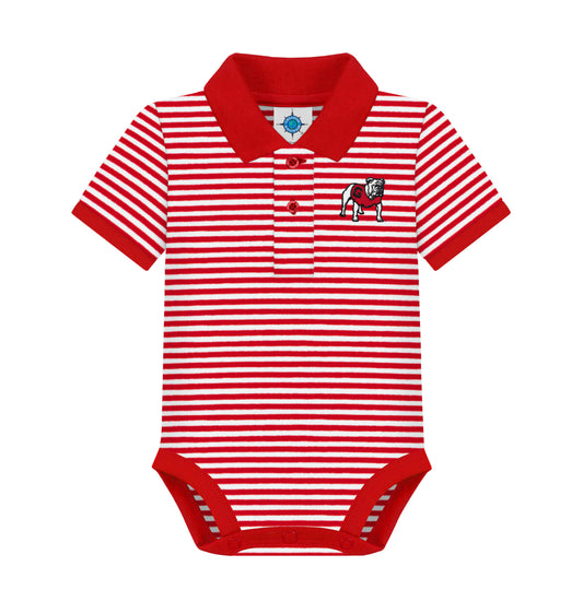 Georgia Bulldog Red Stripe Infant Polo